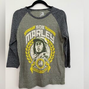 Bob Marley Vintage Zion Rootswear Gray Graphic Tee Size Medium